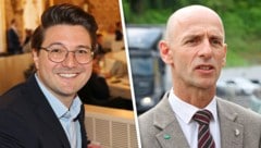 Niko Swatek (li. Neos) und Willibald Ehrenhöfer (ÖVP)