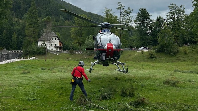 Die Flugpolizei stand im Einsatz.