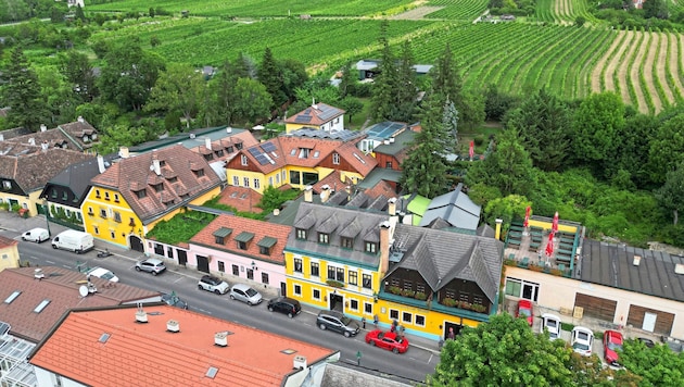 Neustift am Walde aus der Vogelperspektive – hier findet Ende August der traditionelle Kirtag ...
