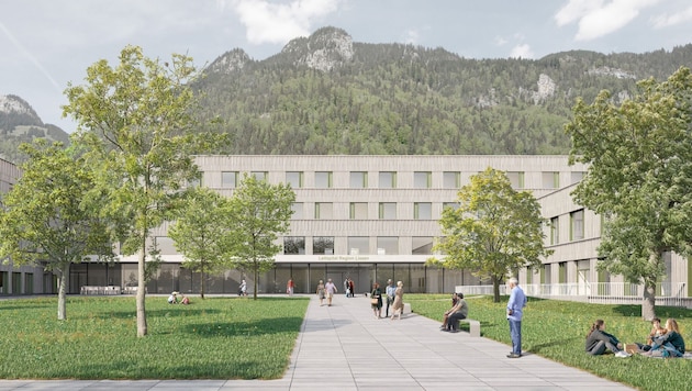 So hätte das eigentlich geplante Leitspital in Stainach aussehen können.
