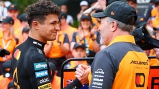 McLaren-CEO Zak Brown (re.) und Lando Norris.