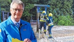 Bei Starkregen verwandeln sich Wege und Straßen rasch in reißende Bäche. Zivilschutz-Präsident ...
