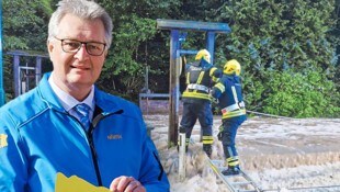 Bei Starkregen verwandeln sich Wege und Straßen rasch in reißende Bäche. Zivilschutz-Präsident ...