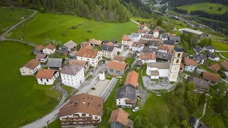 Das Bergdorf Brienz in der Schweiz könnte verschüttet werden, die Menschen wurden bereits in ...