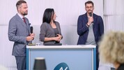 Präsident Oskar Platter (rechts) bei der Podiumsdiskussion.