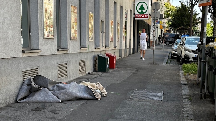 Das ist das Quartier der obdachlosen Frau in der Märzstraße im 15. Bezirk.