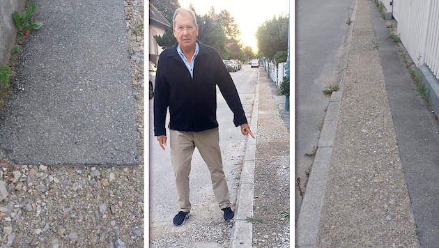Sturzgefahr durch Schotter, bei Hitze Staub und bei Regen Gatsch – Ernst Graf übt massive ...