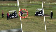 Ein Video zeigt, wie der mächtigste Mann der Welt beim Golfen schummelt. 