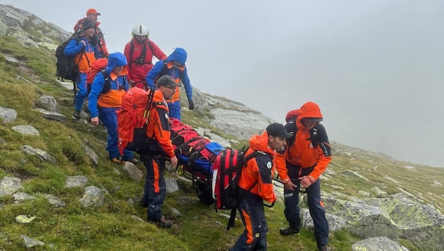 Die Bergrettung von Krimml war im Windbachtal im Einsatz.