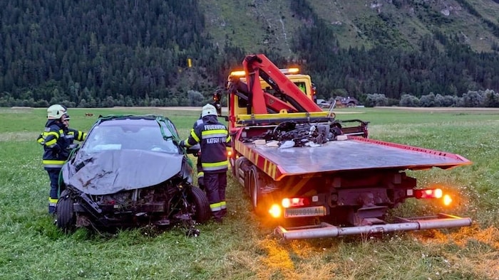 Der Unfallwagen wurde abgeschleppt