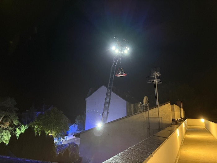 Der Bursche musste per Rettungskorb geborgen werden.