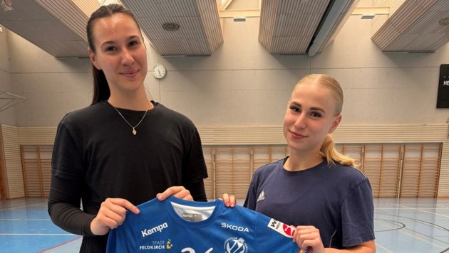 Die Ungarinnen Vanessa Torda und Diana Kiss (r.) verstärken BW Feldkirch in der neuen WHA ...