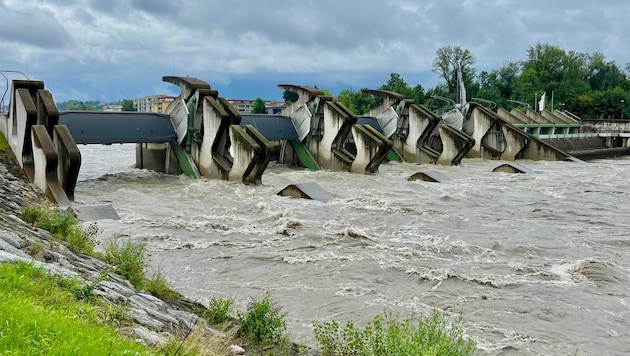 Hohe Salzach, keine Schiffe – dafür braucht es zumindest etwas besseres Wetter.