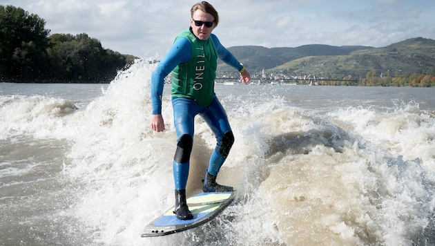 „Krone“-Herzensmensch Stefan Szing bietet am Wochenende auf der Donau reichlich Action für ...