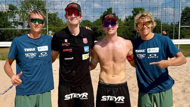 Jonatan Hellvig, Timo Hammarberg, Tim Berger und David Åhman (von li. nach re.)