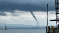 Die Wasserhose über dem Bodensee 