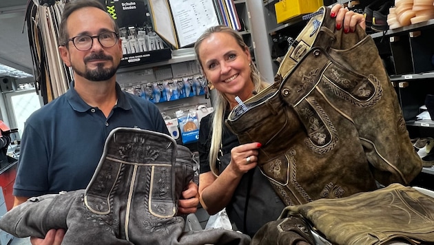 Philipp und Sonja Der von der „Schusteria Der“ haben vor und während dem Kirchtag alle Hände ...