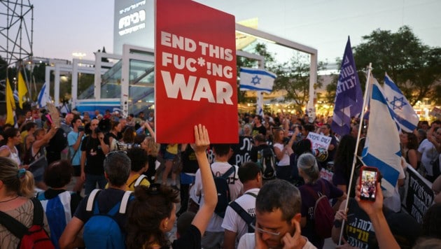 Protest gegen den Gaza-Krieg in Tel Aviv