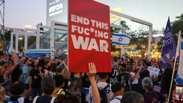 Protest gegen den Gaza-Krieg in Tel Aviv
