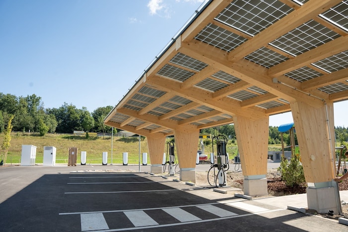 Der neue Ladeplatz bei Amstetten.