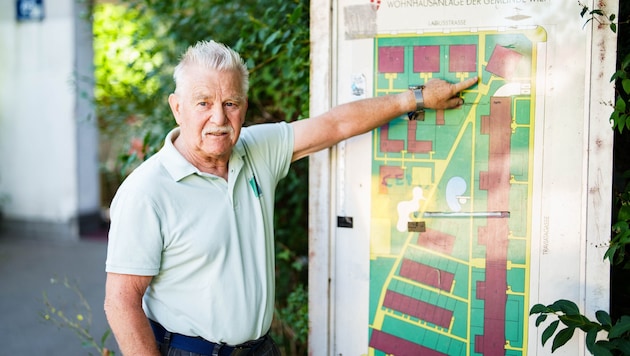 Nur Stiege 12 – ein alleinstehendes Haus in der Anlage – verfügt über einen Lift, wie Helmut K. ...