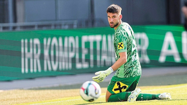 Tormann Matteo Bignetti wird Freitag gegen den LASK sein Bundesliga-Debüt feiern.