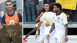 Mit einem Lächeln endeten die nervenaufreibenden Tage von Fußball-Superstar Cristiano Ronaldo in ...