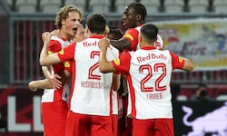 Jubel über den Ausgleich und den Aufstieg bei Red Bull Salzburg