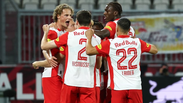 Jubel über den Ausgleich und den Aufstieg bei Red Bull Salzburg