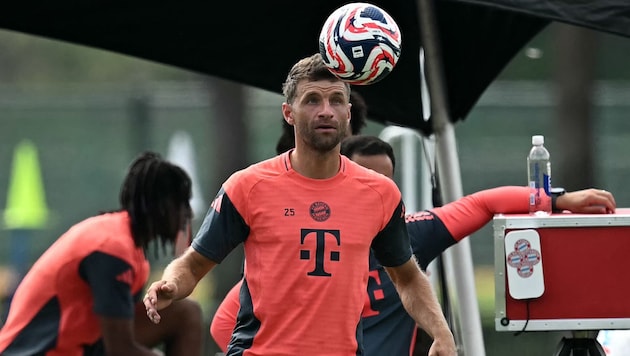 Trotz seines bevorstehenden Wechsels wurde Thomas Müller an der Säbener Straße gesichtet.
