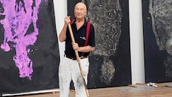 Georg Baselitz , hier 2019 in seinem Studio im bayerischen Ammersee. Mittlerweile arbeitet der ...
