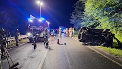 Die Jugendlichen konnten sich selbständig aus dem Auto befreien...