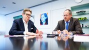 Wirtschaftskammer-Präsident Harald Mahrer und Handelsobmann Rainer Trefelik (re.)