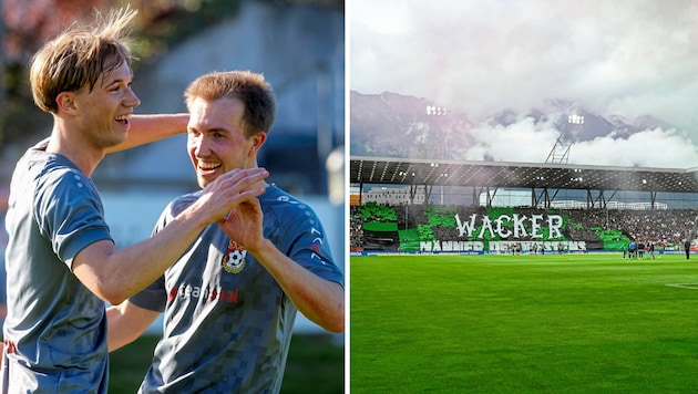 Seekirchen (Leitenstorfer li. und Chudoba) gastiert gleich in der ersten Runde bei Wacker ...