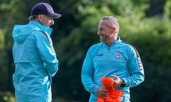 Austria-Sportdirektor Roland Kirchler mit Trainer Christian Schaider.