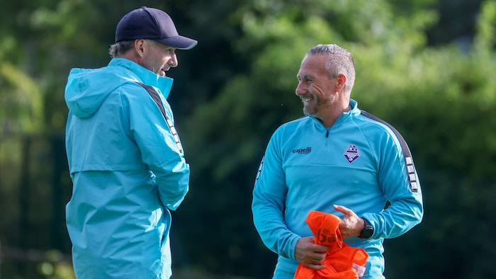Mit Trainer Christian Schaider ist Kirchler in ständigem Austausch.