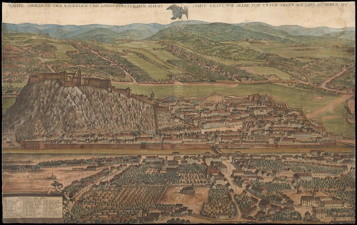 Detailgetreue Kupferstiche von Alexander Trost (wie dieser) dienten der Rekonstruktion als ...