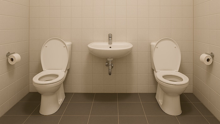 Annähernd wie auf diesem Symbolbild haben die Badegäste die neue WC-Anlage vorgefunden.