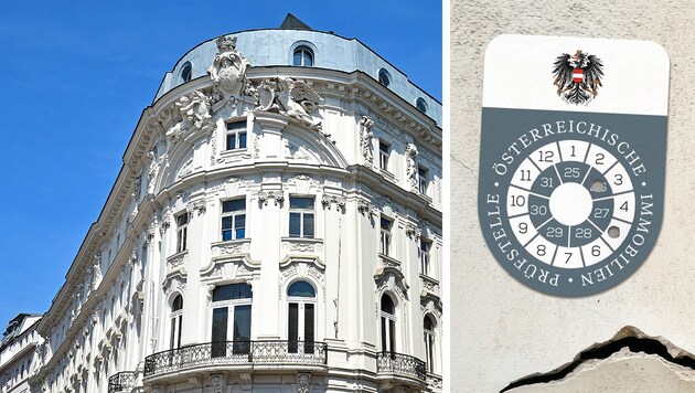 Ein Pickerl für Häuser, ähnliche wie beim Auto: Unser Grafiker stellt sich das so vor, diese ...