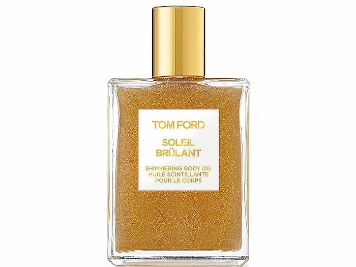 Ihr Geheimtipp für den echten Topmodel-Glow: Das schimmerndes Bodyöl von Tom Ford, € 94.