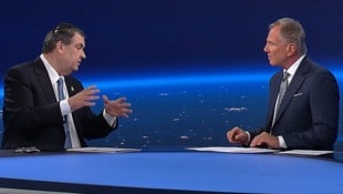 Oskar Deutsch (li.) bei Armin Wolf: Ob es im Gazastreifen eine Hungersnot gebe, wisse man nicht.