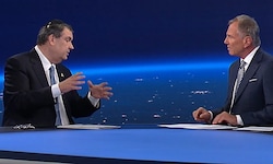 Oskar Deutsch (li.) bei Armin Wolf: Ob es im Gazastreifen eine Hungersnot gebe, wisse man nicht.