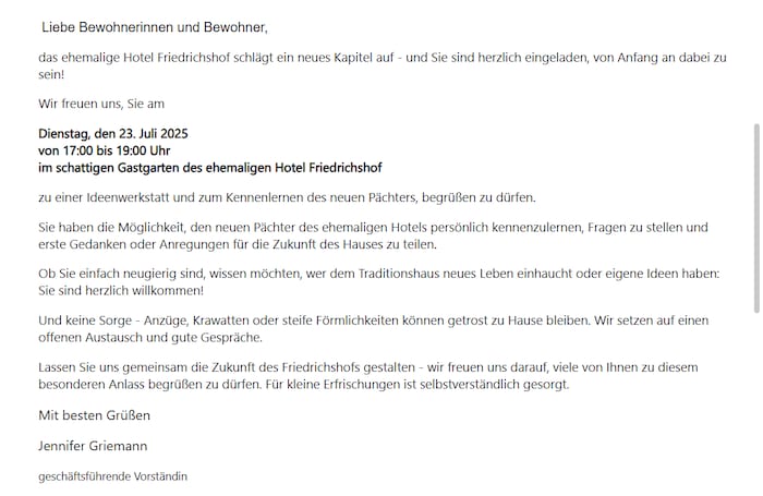 Betont locker und leicht wurde zur Info-Veranstaltung geladen.