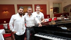 Bujar Shabani (re.), Patrick Wallner und Mirsad Krasniqi warten voller Tatendrang auf die ...