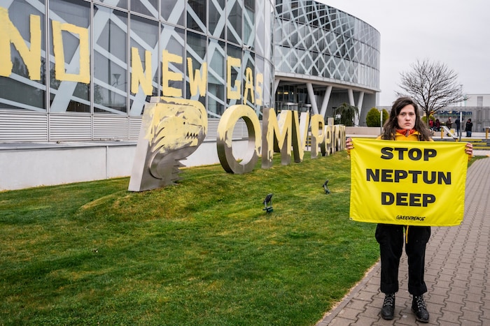 Greenpeace Rumänien protestiert seit Längerem gegen das Gasförderprojekt Neptun Deep.