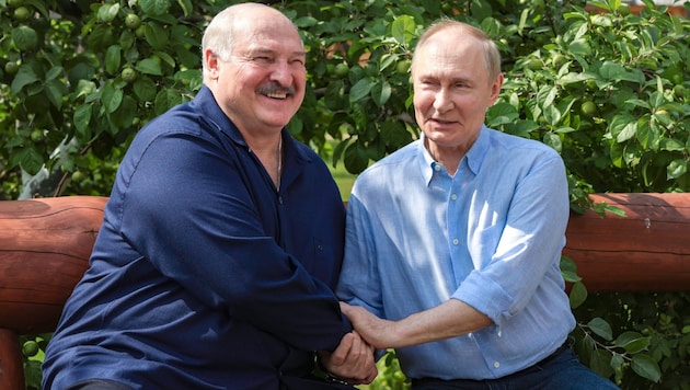 Freundschaftlich traten Lukaeschenko und Putin gemeinsam auf.