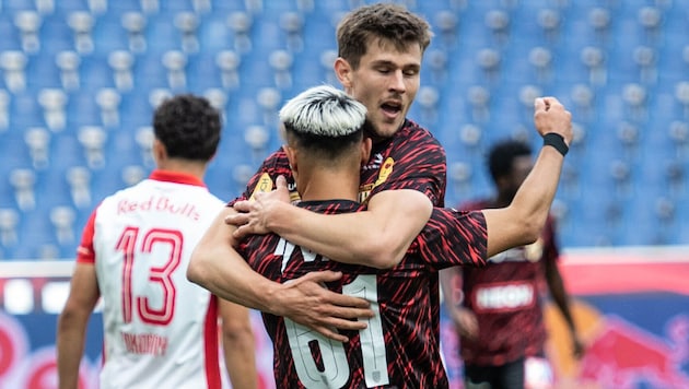 Freude bei den Lustenauern über den geglückten Saisonauftakt gegen den FC Liefering