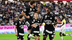 Der Meister ist optimal in die neue Saison gestartet – der Jubel bei den Spielern des SK Sturm ...