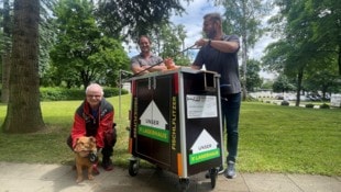Dreimal pro Woche sammelt Peter Kilzer mit seinem Hund Balu den Müll ein.