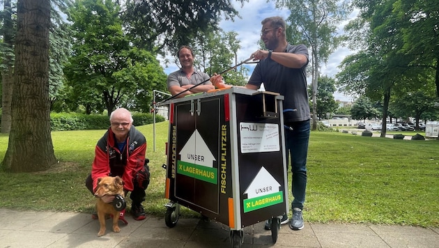 Dreimal pro Woche sammelt Peter Kilzer mit seinem Hund Balu den Müll ein.